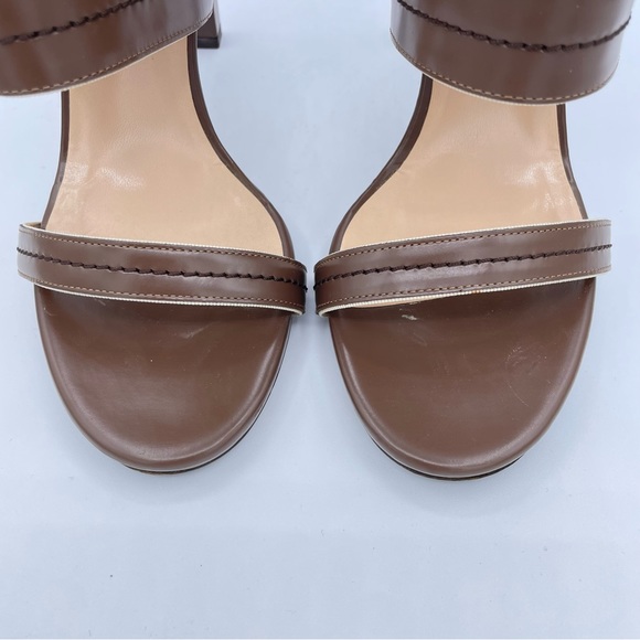 Bally Leather & Canvas Heels 10 1/2 Brown/Natural - Picture 11 of 16